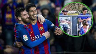 La ejemplar actitud de padre de Lionel Messi y Luis Suárez que da vuelta al mundo
