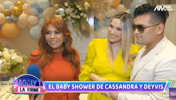 Deyvis Orosco y Cassandra Sánchez De Lamadrid están a la espera de su primer bebé. (Foto: Magaly TV: La Firme).