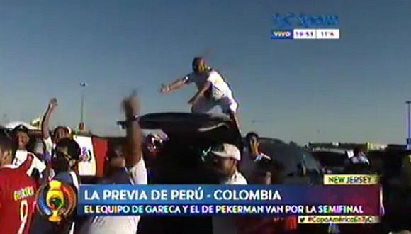 Perú vs. Colombia: Hincha de la 'blanquirroja' sufre tremenda caída [VIDEO]