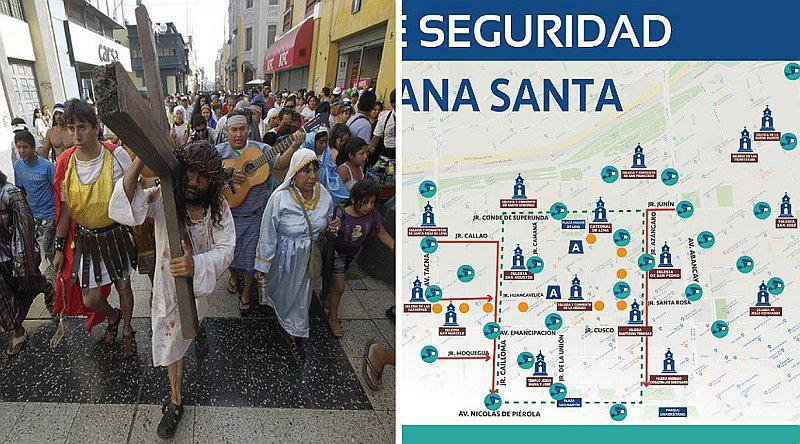 Semana Santa: Las calles que se cerrarán para el tránsito en el Cercado de Lima