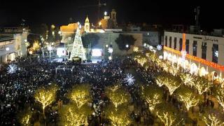 Belén, la ciudad de Jesús, celebró Nochebuena como en los mejores tiempos: con bailes y villancicos