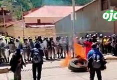 Estudiantes de la Universidad Nacional de Huancavelica se enfrentaron a la PNP (VIDEO)