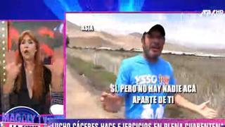 Magaly ampaya a Lucho Cáceres corriendo en medio de estado de emergencia│VIDEO