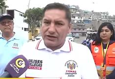 Comas: alcalde Ulises Villegas responsabiliza a presidenta Boluarte por lo que le pueda pasar