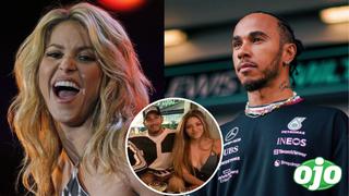 Shakira luce atrevido escote en cita con automovilista Lewis Hamilton y él le agarra la cintura: ¿romance a la vista?