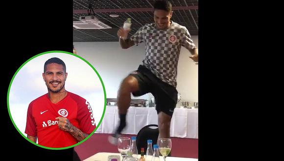 Paolo Guerrero hace divertido baile en ritual de iniciación del SC Internacional (VIDEO)