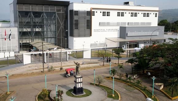 San Martín. El presunto feminicida se encuentra internado en el Hospital de Tarapoto con resguardo policial. (GEC)