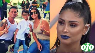 Karla Tarazona y Christian Domínguez juntos, como familia, llevan a su hijo al colegio | FOTOS