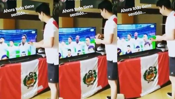 ​Hincha se hace viral al darle peculiar "bendición" a selección peruana │ VIDEO