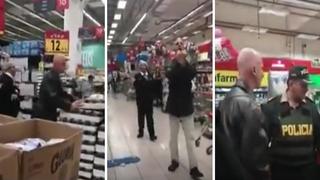 Extranjero se vuelve loco cuando le piden que pague pollo a la brasa en supermercado (VIDEO)