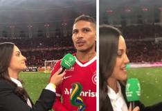 Guapa reportera brasileña toca a Paolo Guerrero durante entrevista | VIDEO