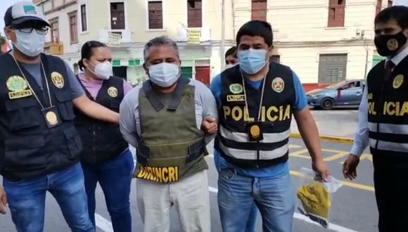 Marco Antonio Rodríguez tras su detención fue llevado a la Dirincri para las investigaciones del caso.