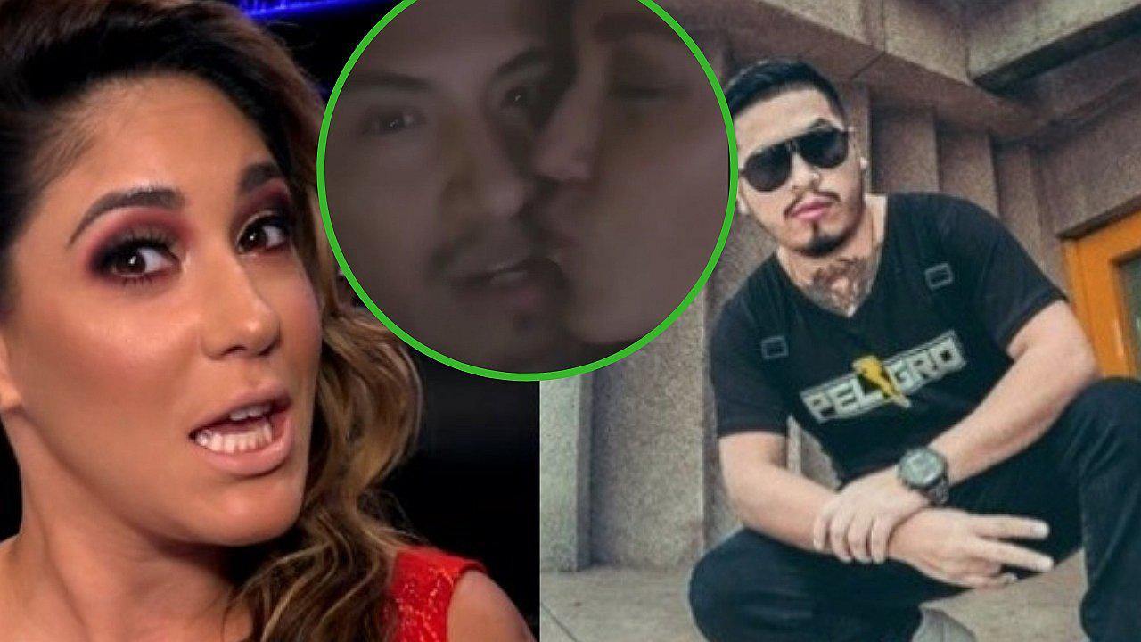 Tilsa Lozano le dio polémico 'besito' a Dj Peligro a pocos metros de Miguelón (VÍDEO)