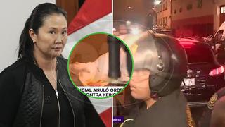 Keiko Fujimori sale libre y vecinos lanzan bolsa de basura a su auto (VIDEO)
