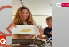 Shakira intentó preparar panqueques para sus hijos en divertido video