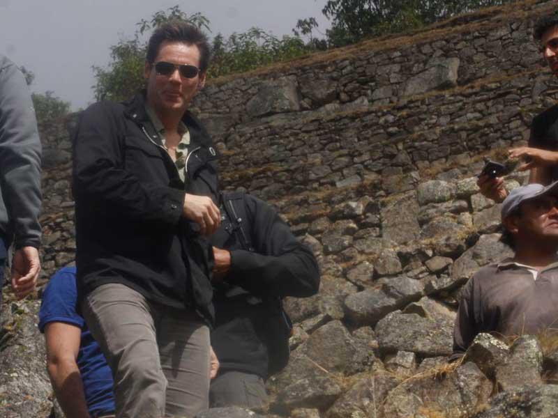 Famoso actor Jim Carrey disfruta de Machu Picchu 