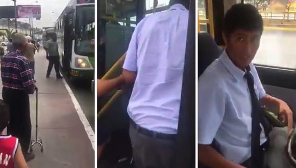 Conductor es condecorado por ayudar a un anciano para subir a su bus (VIDEO)