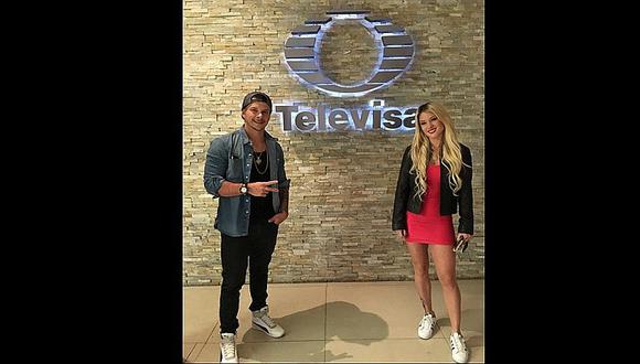 Leslie Shaw y Mario Hart la hacen linda en México y visitan Televisa [FOTOS]