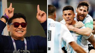Diego Maradona celebra triunfo de Argentina con repudiable gesto (FOTOS)