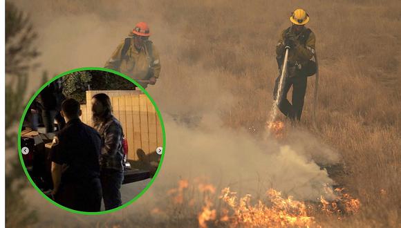 Conocida estrella de rock lleva comida a los bomberos que llevan horas en incendio en California (FOTOS)