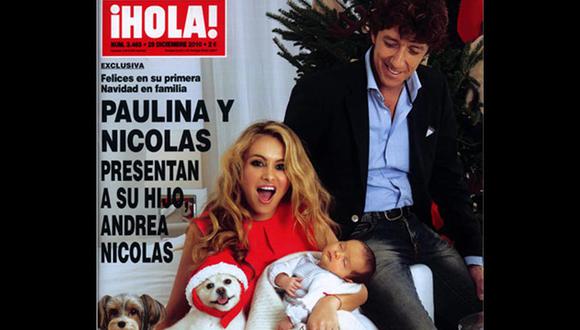 Paulina Rubio presentó a su bebé en la revista "¡Hola!"