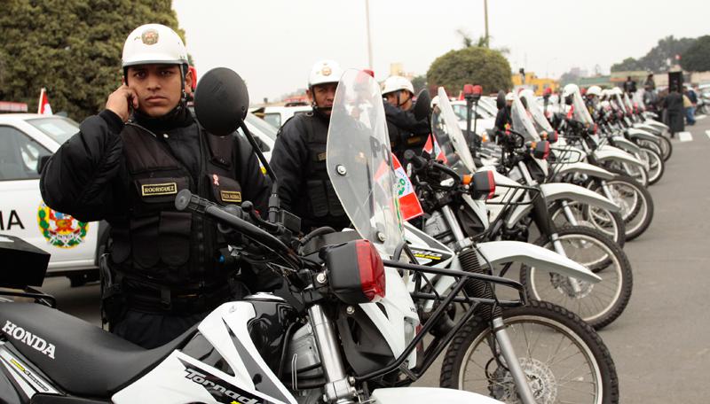 Policía motorizado sufrió accidente de tránsito
