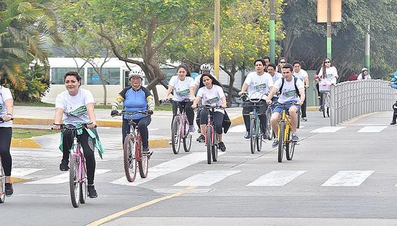 San Borja: Más de 400 participan en bicicleteada para fomentar la vida sana [FOTOS]
