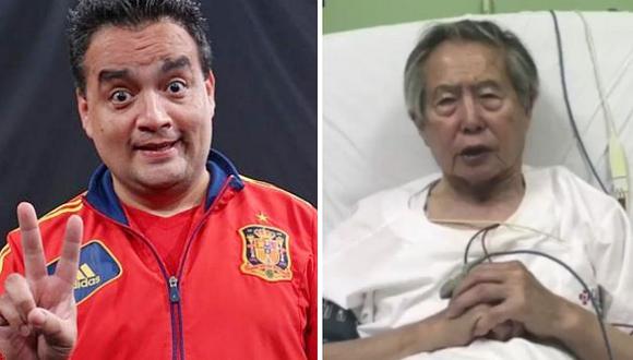 Jorge Benavides imita a Alberto Fujimori postrado en la cama viendo Justicia TV