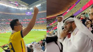 Ecuador vs. Qatar: así se vivió tenso momento entre dos hinchas en el estadio [VIDEO]