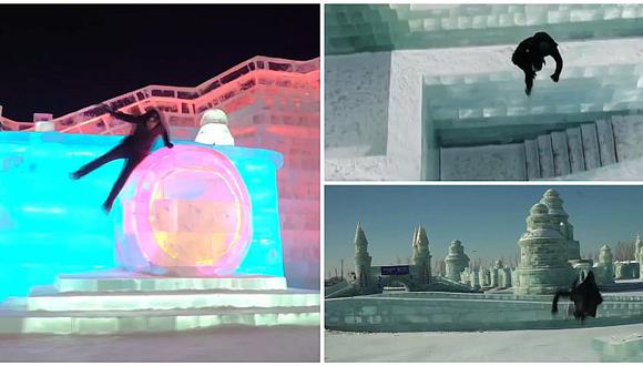 ¡Locazo! Este reto en la ciudad de hielo más grande de China te impactará (VIDEO)