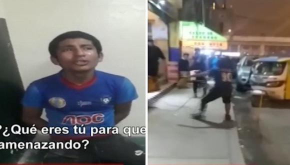 Detienen a joven de 19 años que amenazó con machete a vigilante en SJM | VIDEO