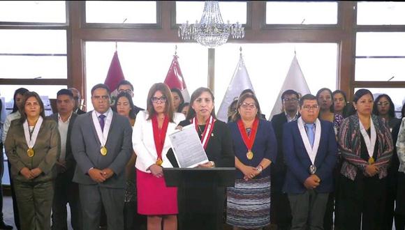 La fiscal de la Nación, Patricia Benavides, se pronunció sobre denuncia en su contra en un mensaje grabado. (Foto: Ministerio Público)