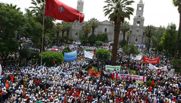 Marchas en Arequipa por proyecto Majes II