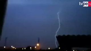 Piura: intensas lluvias y tormenta eléctrica alertaron a la población | VIDEO 