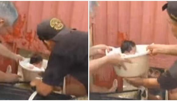 Piura: bebé de 45 días de nacida es rescatada en tina durante desborde (VIDEO)