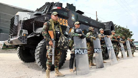 Agentes de la Diroes se despliegan en Tumbes para reforzar frontera Perú - Ecuador. (Foto: Mininter)