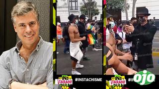 Diego Bertie acudió a la Marcha del Orgullo LGTBIQ, según videos publicados por Samuel Suárez