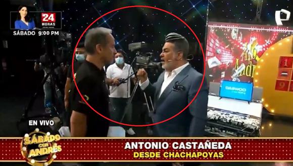 Andrés Hurtado se molestó con su productor. (Foto: Captura Panamericana Televisión).