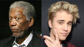 Morgan Freeman se declara fan de Justin Bieber de esta manera [VIDEO]