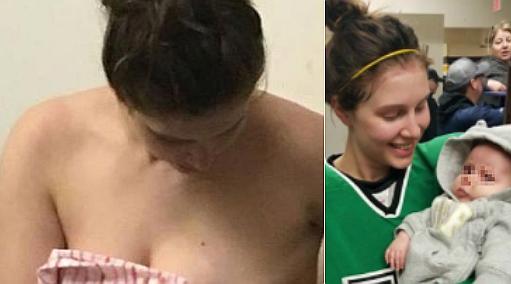 Deportista amamanta a su bebé de apenas dos meses en pleno partido