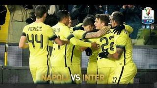 Inter vence en campo del Nápoles y se mete a semifinales de la Copa de Italia