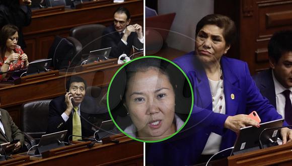 Así lucen los rostros de los congresistas de FP durante lectura de fallo de Keiko Fujimori (FOTOS)
