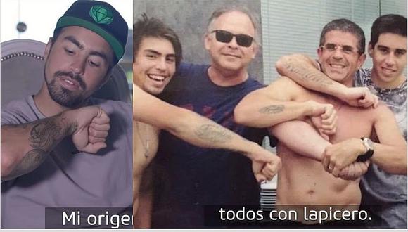 Tadeo Carmona y la vez que habló del primer tatuaje que se hizo junto a su papá Javier Carmona (VÍDEO)