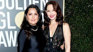 Salma Hayek superó reto de Ashley Judd en poses de yoga extremas