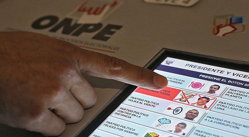 Elecciones 2016: Voto electrónico se aplicará en 19 distritos a nivel nacional