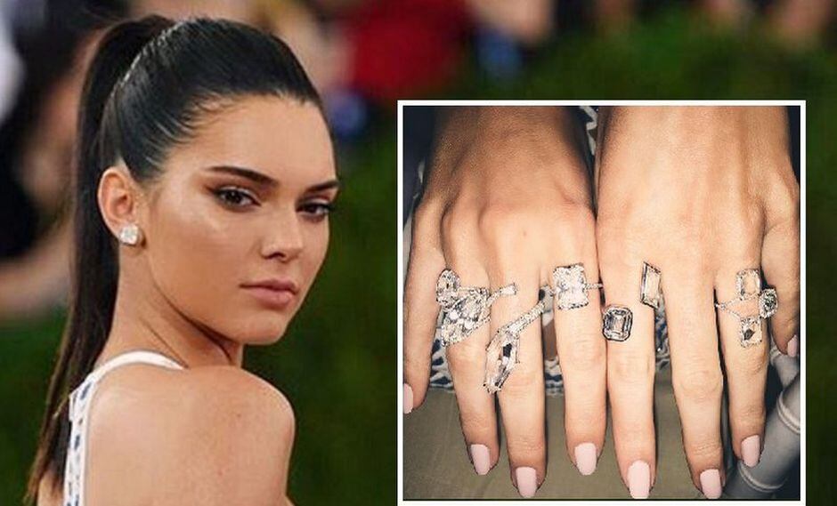 Atentas A Las Manos De Kendall Jenner Manicure Nude Y Full Rings Foto Mujer Ojo