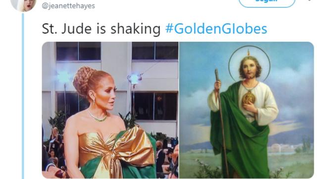 El vestido que llevó Jennifer Lopez generó muchas críticas. (Foto: Twitter)