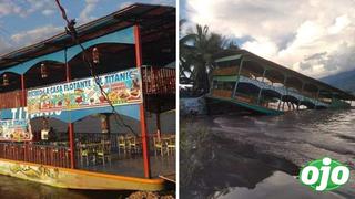 Restaurante flotante ‘Titanic’ se hunde en medio del caudaloso río Apurímac | VIDEO