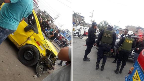 Policía logra capturar a delincuentes que iban en taxi robado tras feroz persecución 