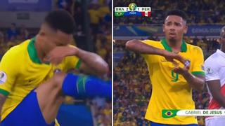 Perú vs. Brasil: el polémico gesto de Gabriel Jesús al ser expulsado│VIDEO
